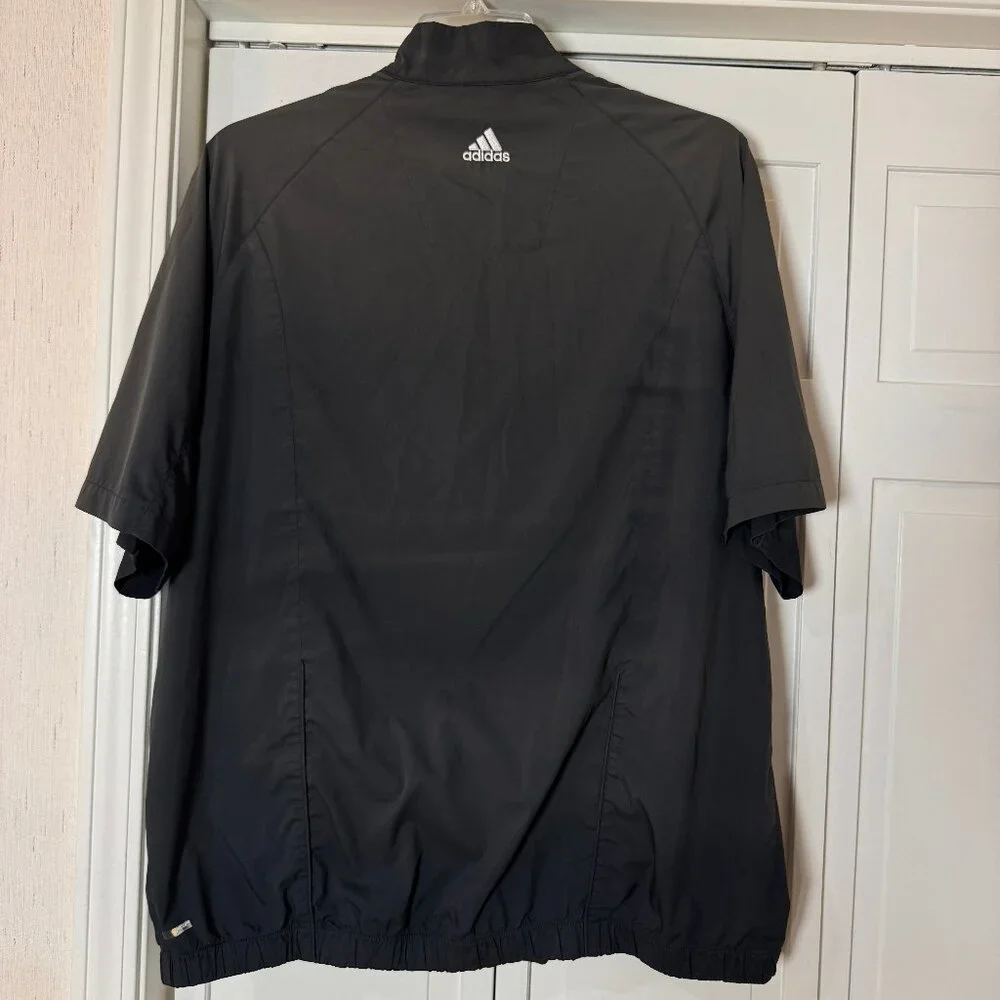 Adidas Pullover Jacket Men's XL Grey Rock Golf Club Logo 1/2 Zip Windbreaker - Picture 3 of 13